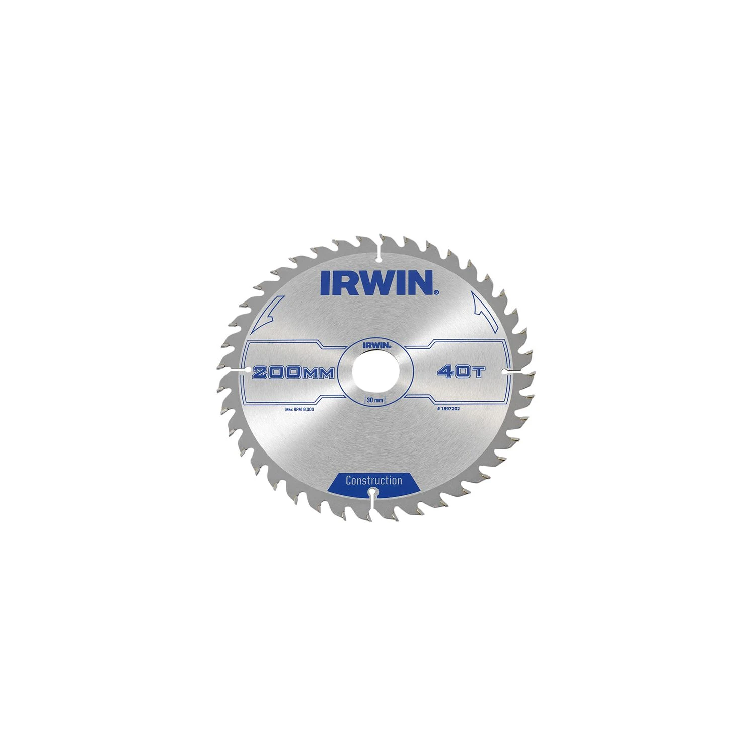 IRWIN Construction Circular Saw Blade 200 X 30mm X 40T ATB 1 IRWIN Construction Circular Saw Blade 200 X 30mm X 40T ATB