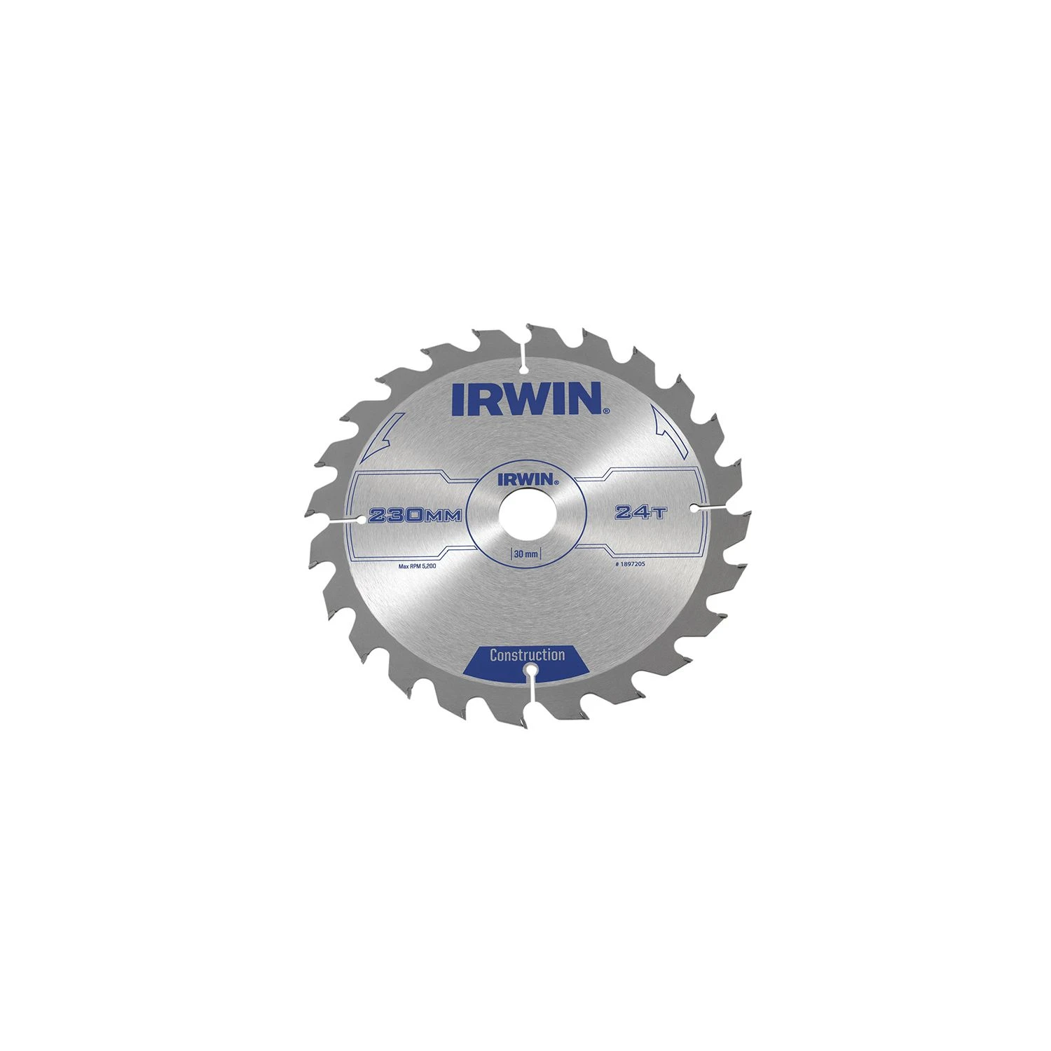 IRWIN Construction Circular Saw Blade 230 X 30mm X 24T ATB 1 IRWIN Construction Circular Saw Blade 230 X 30mm X 24T ATB