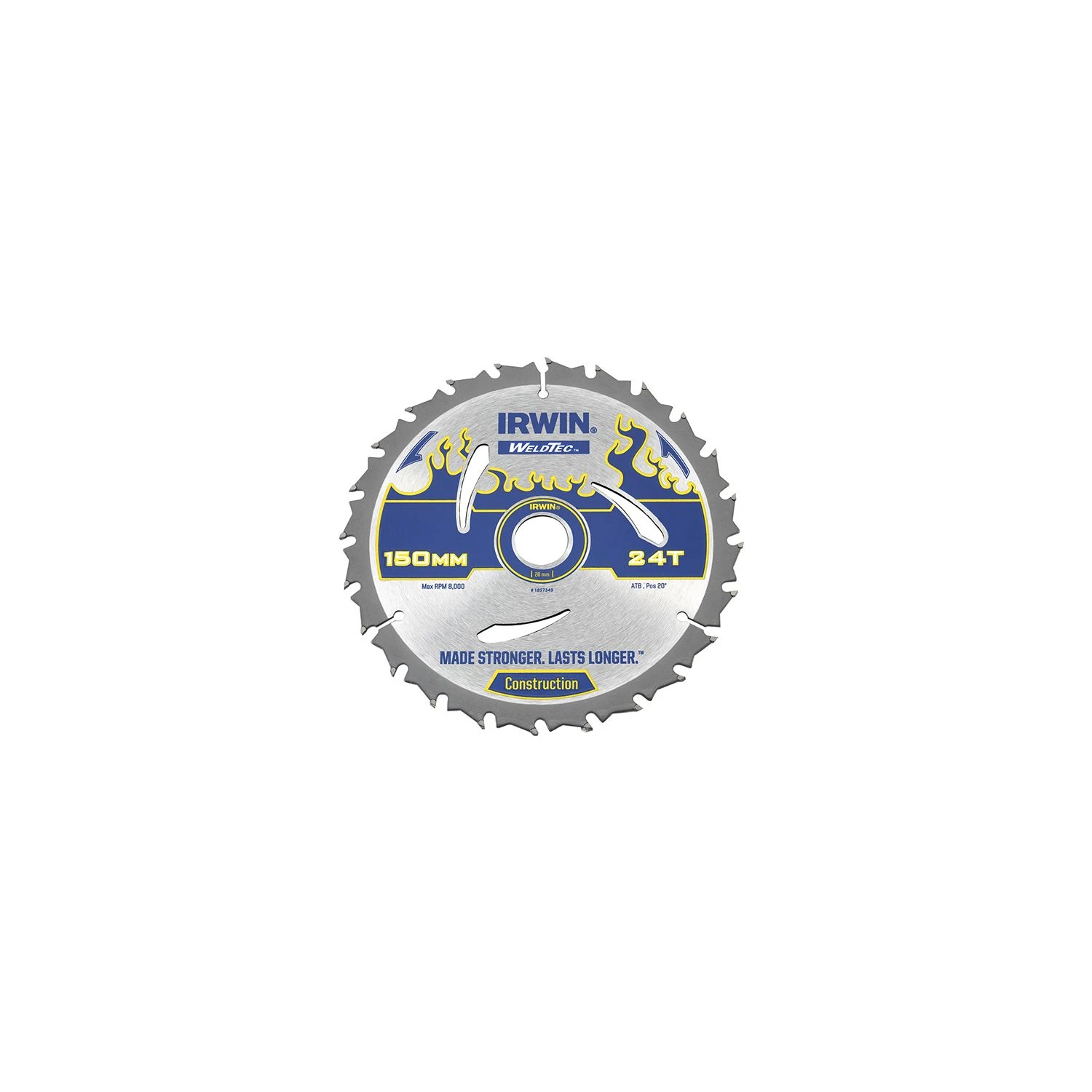 IRWIN Weldtec Circular Saw Blade 150 X 20mm X 24T ATB 1 IRWIN Weldtec Circular Saw Blade 150 X 20mm X 24T ATB