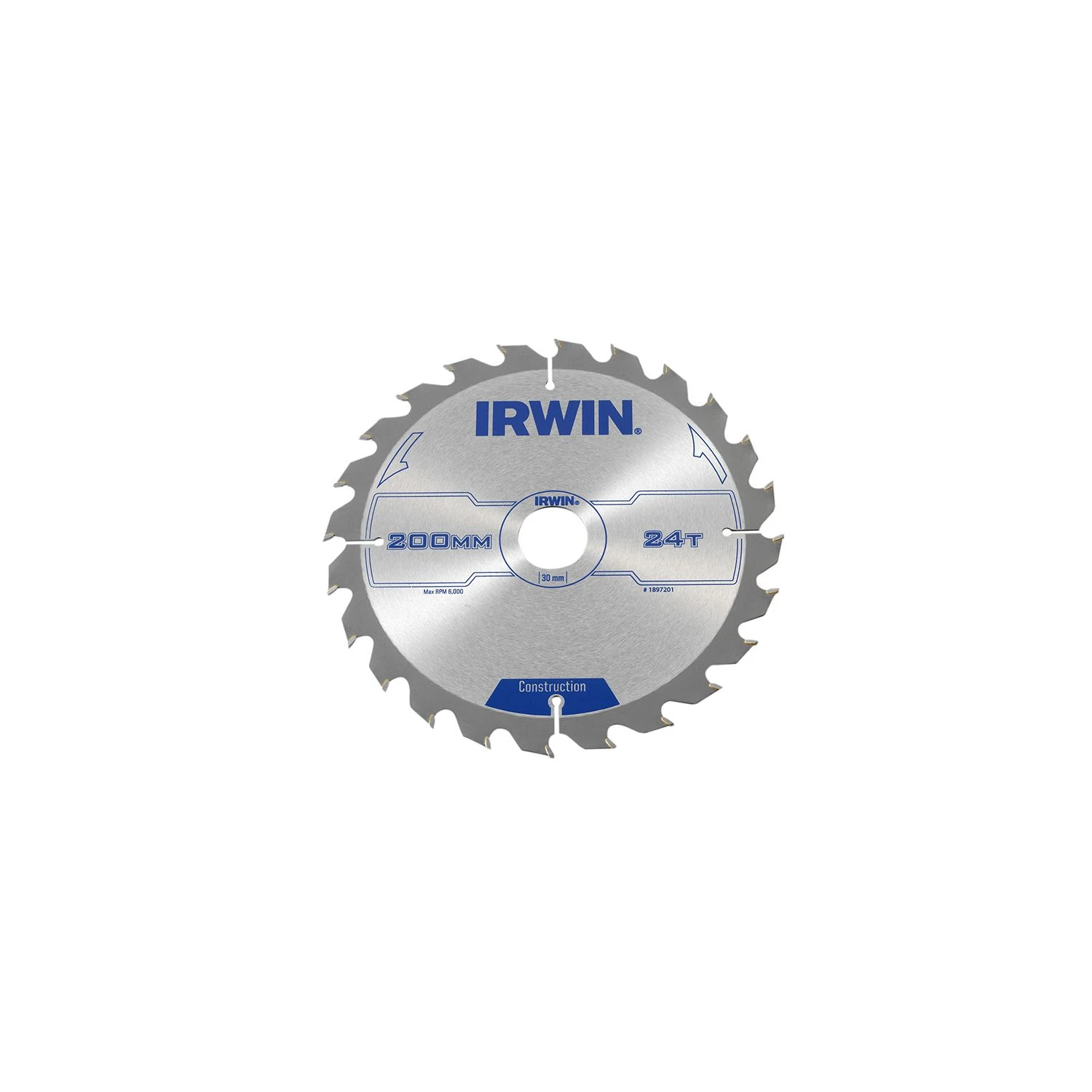 IRWIN Construction Circular Saw Blade 200 X 30mm X 24T ATB 1 IRWIN Construction Circular Saw Blade 200 X 30mm X 24T ATB